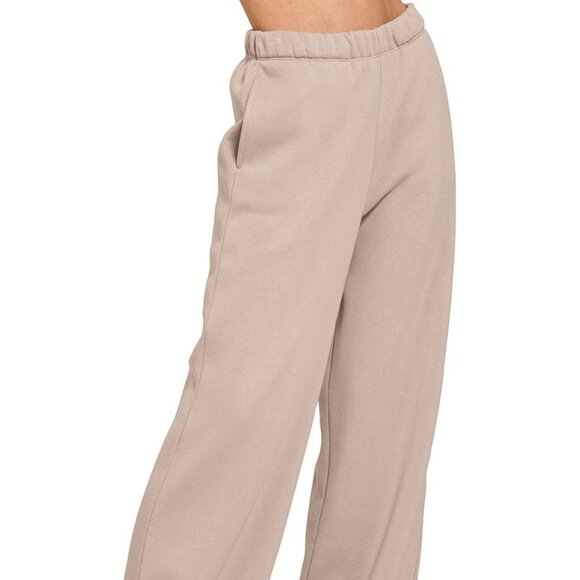 Zenana Fleece Sweatpant with Pockets - Picture 1 of 2